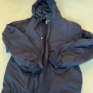 Adidas Men's Navy Hooded Jacket windbreaker jacket rain jacket